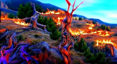 「Tree of Elements -…」というタイトルのデジタルアーツ Redladder13によって, オリジナルのアートワーク, デジタル絵画