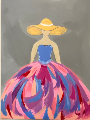 Painting titled "Diane june" by Ansofy, Original Artwork, Acrylic Mounted on Wood Stretcher frame