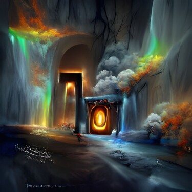 「Portals to Darkness」というタイトルのデジタルアーツ Redladder13によって, オリジナルのアートワーク, デジタル絵画