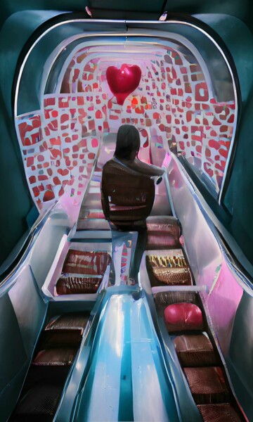 「Life is like a box…」というタイトルのデジタルアーツ Redladder13によって, オリジナルのアートワーク, デジタル絵画