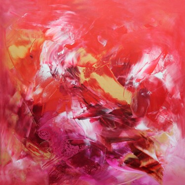 Painting titled "Summer Bouquet II" by Paresh Nrshinga F R S A, Original Artwork, Acrylic Mounted on Wood Stretcher frame