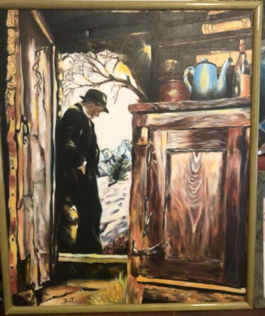 Peinture intitulée "Solitude" par Pascal Roubaud, Œuvre d'art originale, Huile Monté sur Châssis en bois