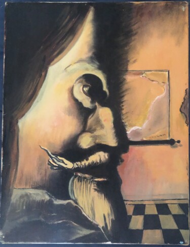 Peinture intitulée "Image double d'aprè…" par Pascal Roubaud, Œuvre d'art originale, Huile