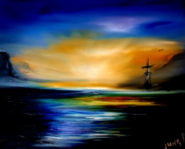 Peinture intitulée "A message from the…" par Pascal Jung, Œuvre d'art originale, Huile