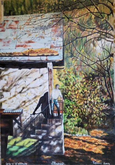 Peinture intitulée "Ombres d'automne" par Pascal Roubaud, Œuvre d'art originale, Huile Monté sur Châssis en bois