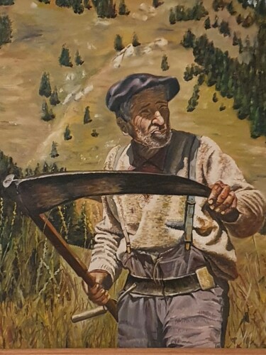Peinture intitulée "Le Faucheur" par Pascal Roubaud, Œuvre d'art originale, Huile