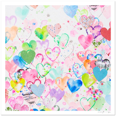 Love will save the world - Tirage d'art signé, numéroté Printmaking titled "Love will save the…" by Xiaoyang Galas, Original Artwork, Digital Print