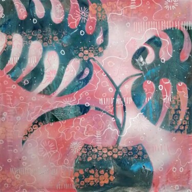Schilderij getiteld "Monstera" door Svetlana Ermolina, Origineel Kunstwerk, Acryl