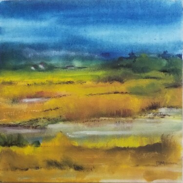 Avant l’orage huile 2022 Peinture intitulée "Avant l’orage huile…" par Dominique Maisonneuve, Œuvre d'art originale, Huile Monté sur Carton