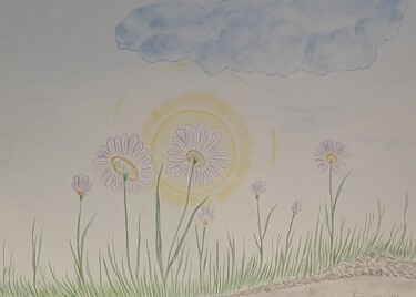 图画 标题为“Soleil et marguerit…” 由Iakim, 原创艺术品, 铅笔