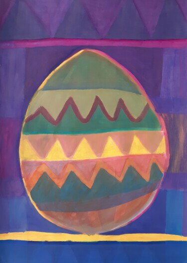 Painting titled "Fabergé Simplifié" by Jacques Desvaux (JD), Original Artwork, Acrylic