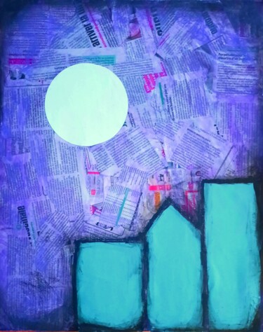 Collages intitulée "Poésie" par Rejean Ethier, Œuvre d'art originale, Collages