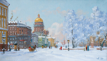 Saint Petersburg, Isaac's Cathedral Pittura intitolato "Saint Petersburg, I…" da Alexander Alexandrovsky, Opera d'arte originale, Olio
