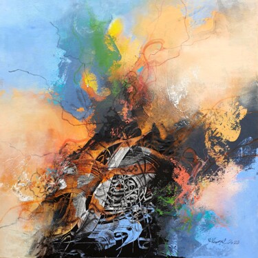 Peinture intitulée "DANCE OF LETTERS 26" par Abdelkader Kamal, Œuvre d'art originale, Acrylique