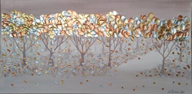 绘画 标题为“Golden autumn № 16” 由Marina Okulova, 原创艺术品, 丙烯 安装在木质担架架上