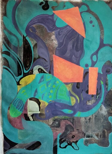 Peinture intitulée "Mask" par Stephane Javelle, Œuvre d'art originale, Acrylique