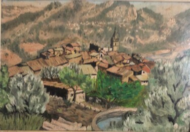 Peinture intitulée "Le Broc. Alpes Mmes" par Pascal Roubaud, Œuvre d'art originale, Huile