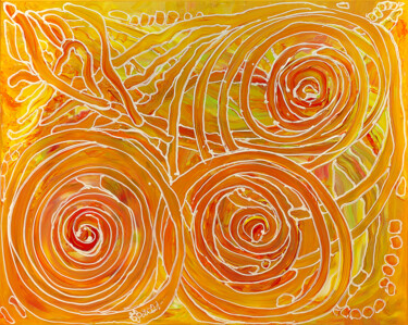 Painting titled "Warm happiness." by Elena Giersch (Charmelena.Art), Original Artwork, Acrylic