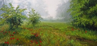 제목이 "Fog In The Forest"인 미술작품 Faramarz Mokhtarpour로, 원작, 기름