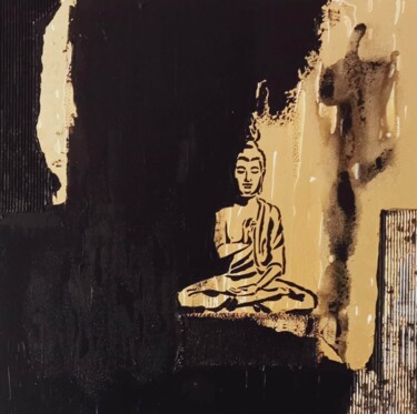 "Z e n" başlıklı Tablo Sophie Lecesne tarafından, Orijinal sanat, Akrilik Ahşap Sedye çerçevesi üzerine monte edilmiş