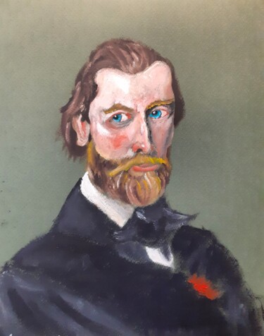 Peinture intitulée "Study of Julius Roe…" par Amazeigh Bouzékri, Œuvre d'art originale, Huile