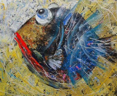 Painting titled "Шаропучеглаз" by Maria Nesterova, Original Artwork, Acrylic