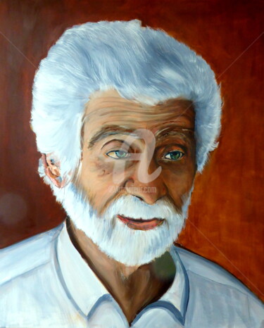 Peinture intitulée "COUSIN JC" par Claude Julia (CJULIA), Œuvre d'art originale, Huile
