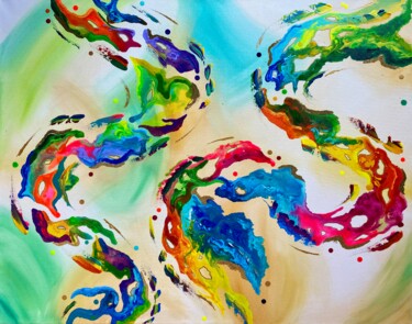 Malerei mit dem Titel "Whirlwind" von Mike Wagener, Original-Kunstwerk, Acryl