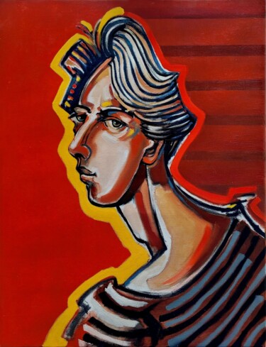 Peinture intitulée "Ne te retourne pas" par Pascal Buffard, Œuvre d'art originale, Huile