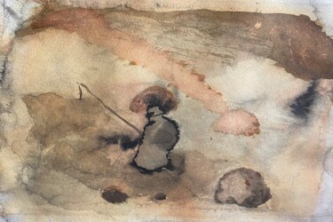 绘画 标题为“Fishman” 由Sergei Kozachenko, 原创艺术品, 墨