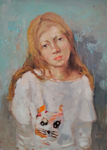 Peinture intitulée "Blue day" par Lorena Iavorschi, Œuvre d'art originale, Huile