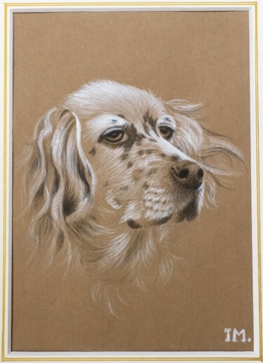 Peinture intitulée "Setter anglais 22" par Isabelle Molinard, Œuvre d'art originale, Aquarelle