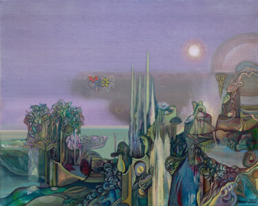 Painting titled "The Brightest Star" by Aeon, Original Artwork, Oil