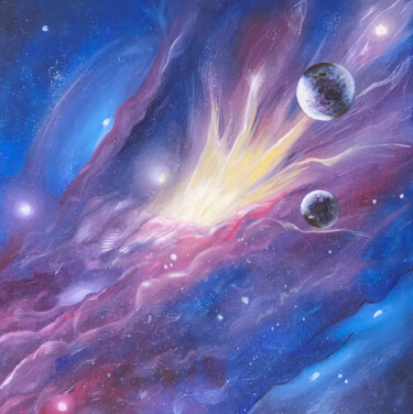 绘画 标题为“SPACE RHAPSODY 5” 由Olha Karavayeva, 原创艺术品, 油