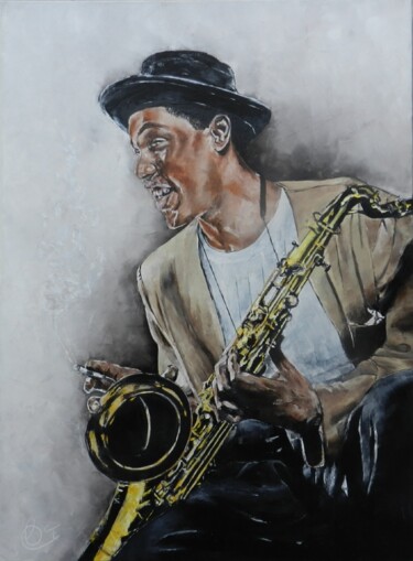 绘画 标题为“Dexter Gordon 2” 由Francoise Souriau, 原创艺术品, 油