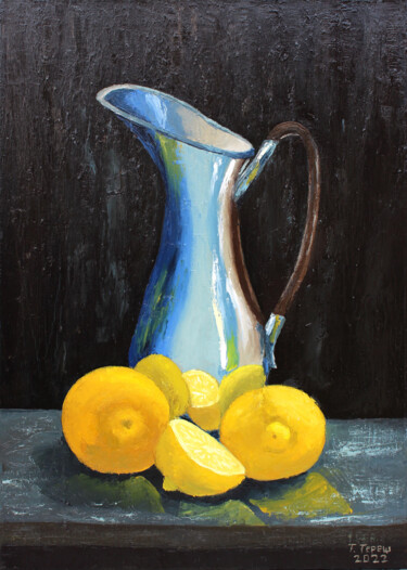 "Lemons" Painting titled ""Lemons"" by Tetiana Teresh, Original Artwork, Oil