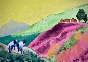 数字艺术 标题为“Summer landscape” 由Svein Ove Hareide, 原创艺术品, 数字油画