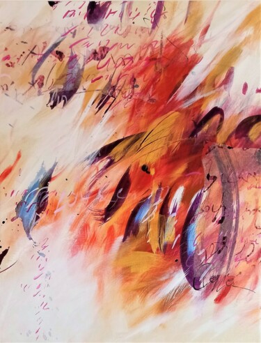 Peinture intitulée "Intentions" par Caroline Keller, Œuvre d'art originale, Huile Monté sur Châssis en bois