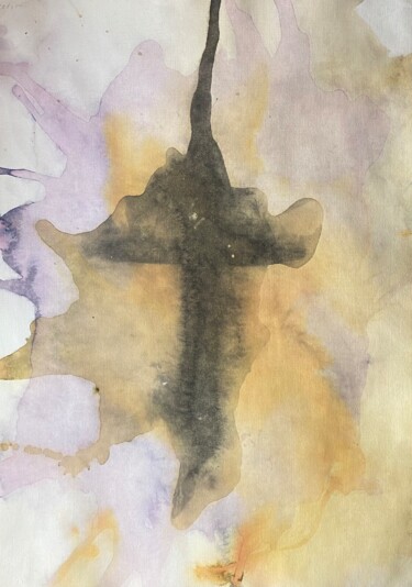 Pittura intitolato "Cross crucifix viol…" da Sergei Kozachenko, Opera d'arte originale, Tempera