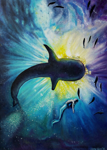绘画 标题为“From the depths to…” 由Mariam Mary-Ellen, 原创艺术品, 油