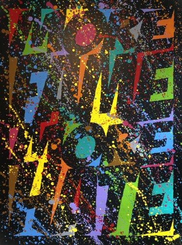 绘画 标题为“More Fame More Hate” 由Jean Jam, 原创艺术品, 丙烯 安装在木质担架架上