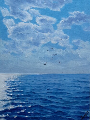 Seascape 23 from Sunny day marine series Malarstwo zatytułowany „Seascape 23 from Su…” autorstwa Garry Arzumanyan, Oryginalna praca, Olej