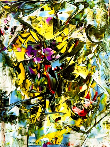 Schilderij getiteld "Dark inside" door Marianne Huizinga, Origineel Kunstwerk, Acryl
