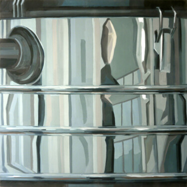 Painting titled "Op.471 MMXIX" by Rafferoico, Original Artwork, Oil Mounted on Wood Stretcher frame