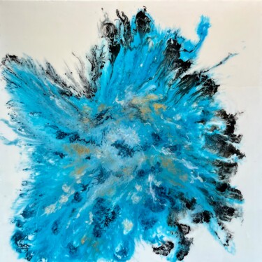 Peinture intitulée "Corail de Calice" par Karine Chauveau (KsncArt), Œuvre d'art originale, Résine