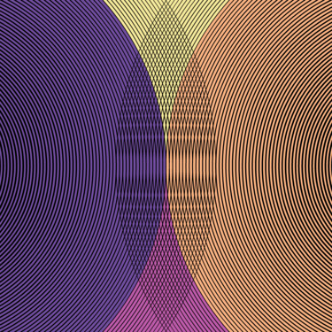 Digitale Kunst mit dem Titel "Circular Interferen…" von Dr. Matthias Kerling, Original-Kunstwerk, Digitale Malerei