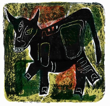 Jumanji: Africa unleashed - color lithography 印花与版画 标题为“Jumanji: Africa unl…” 由Margarita Suliaeva, 原创艺术品, 光刻技术