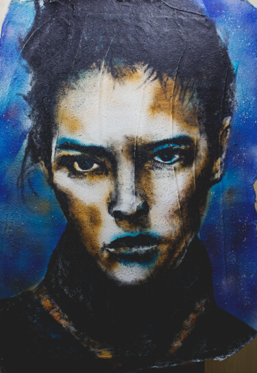 Pintura intitulada "Retrato de uma naçã…" por Alota Ribeiro, Obras de arte originais, Acrílico Montado em Armação em madeira