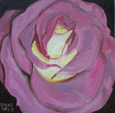 Peinture intitulée "Rose Rose - Tryptiq…" par Colette Pennarun, Œuvre d'art originale, Huile Monté sur Châssis en bois