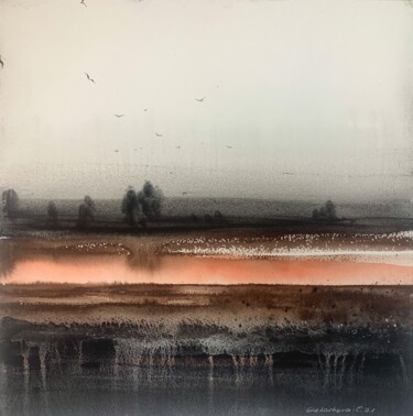 绘画 标题为“ABSTRACTION. TREES.…” 由Eugenia Gorbacheva, 原创艺术品, 水彩